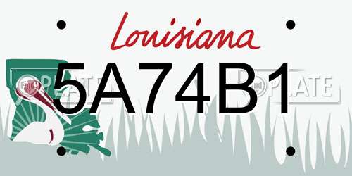 5A74B1 Louisiana License Plate