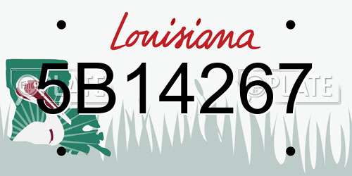 5B14267 Louisiana License Plate