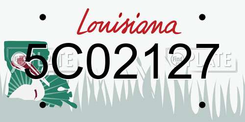 5C02127 Louisiana License Plate