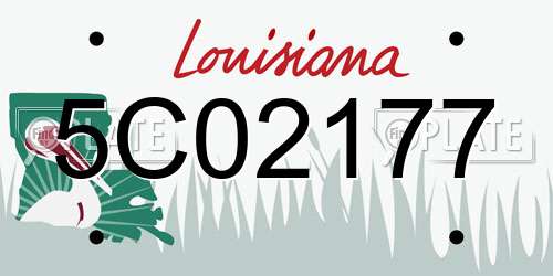 5C02177 Louisiana License Plate