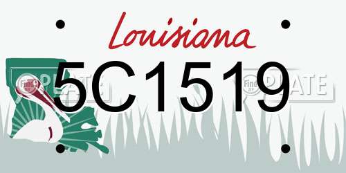 5C1519 Louisiana License Plate
