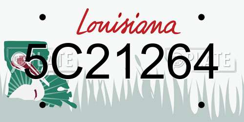 5C21264 Louisiana License Plate