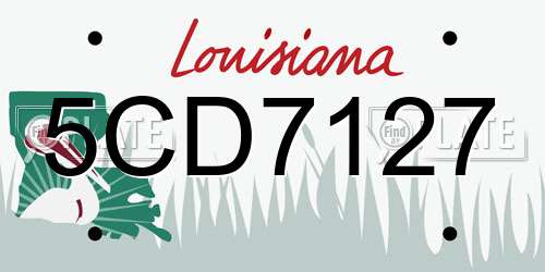 5CD7127 Louisiana License Plate