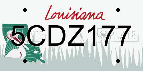 5CDZ177 Louisiana License Plate