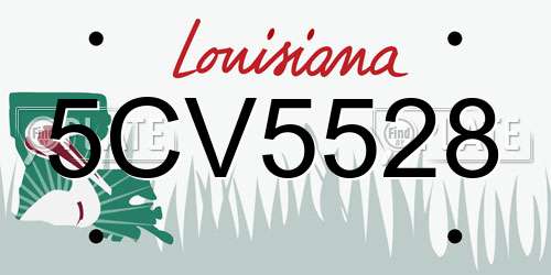 5CV5528 Louisiana License Plate