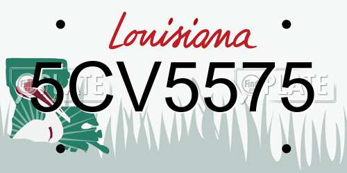5CV5575 Louisiana License Plate