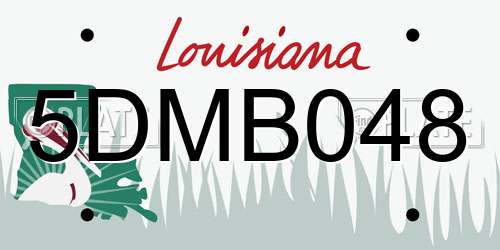 5DMB048 Louisiana License Plate