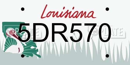 5DR570 Louisiana License Plate