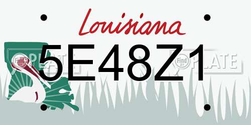 5E48Z1 Louisiana License Plate