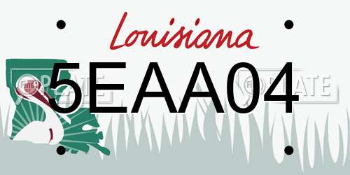 5EAA04 Louisiana License Plate