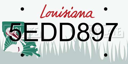 5EDD897 Louisiana License Plate