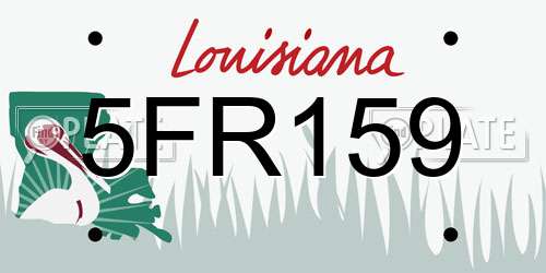 5FR159 Louisiana License Plate