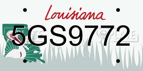 5GS9772 Louisiana License Plate