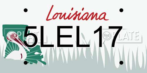5LEL17 Louisiana License Plate