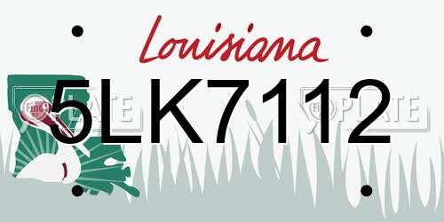 5LK7112 Louisiana License Plate