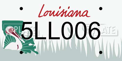 5LL006 Louisiana License Plate