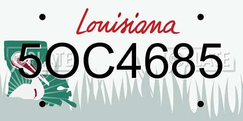 5OC4685 Louisiana License Plate