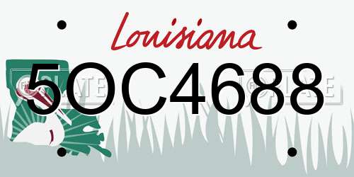 5OC4688 Louisiana License Plate
