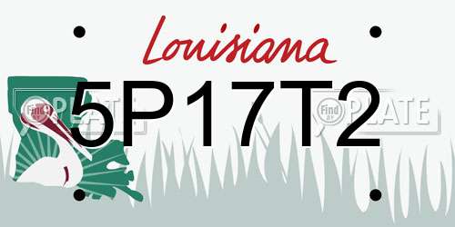 5P17T2 Louisiana License Plate