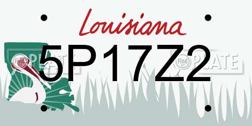 5P17Z2 Louisiana License Plate