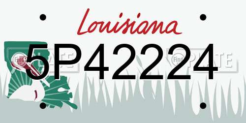 5P42224 Louisiana License Plate