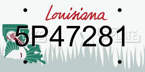 5P47281 Louisiana License Plate