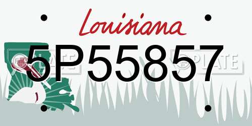 5P55857 Louisiana License Plate