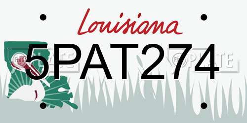 5PAT274 Louisiana License Plate