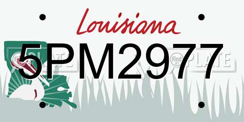5PM2977 Louisiana License Plate