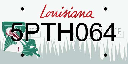 5PTH064 Louisiana License Plate