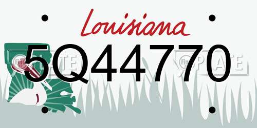5Q44770 Louisiana License Plate