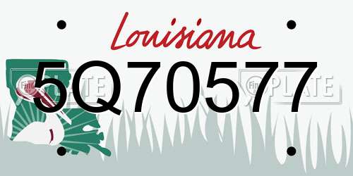 5Q70577 Louisiana License Plate