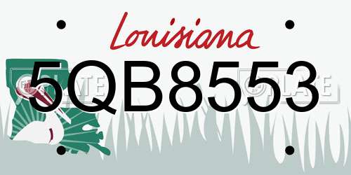 5QB8553 Louisiana License Plate