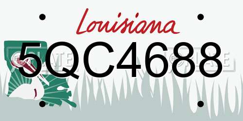 5QC4688 Louisiana License Plate