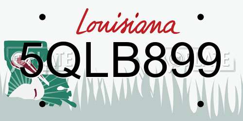 5QLB899 Louisiana License Plate
