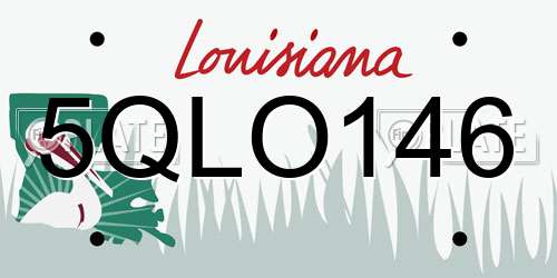 5QLO146 Louisiana License Plate