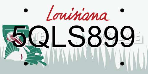 5QLS899 Louisiana License Plate