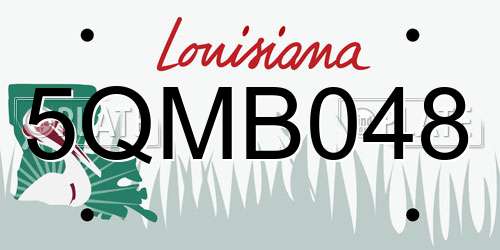 5QMB048 Louisiana License Plate
