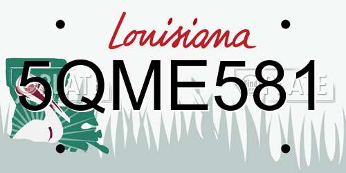 5QME581 Louisiana License Plate