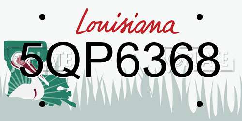 5QP6368 Louisiana License Plate