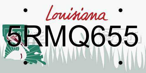 5RMQ655 Louisiana License Plate