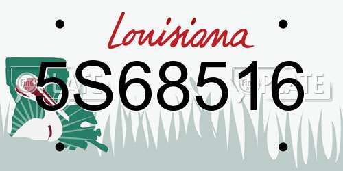 5S68516 Louisiana License Plate
