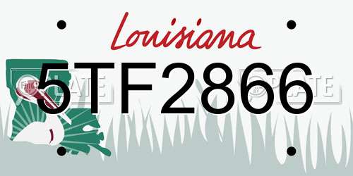 5TF2866 Louisiana License Plate