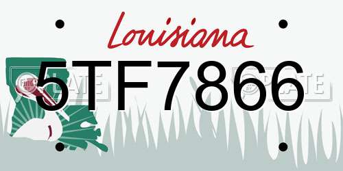 5TF7866 Louisiana License Plate