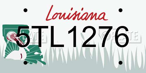 5TL1276 Louisiana License Plate