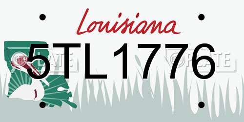 5TL1776 Louisiana License Plate