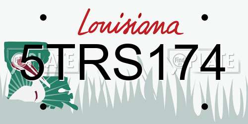 5TRS174 Louisiana License Plate