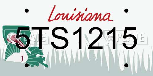5TS1215 Louisiana License Plate