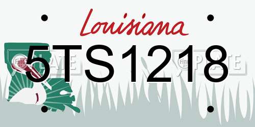 5TS1218 Louisiana License Plate