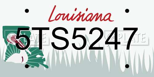 5TS5247 Louisiana License Plate